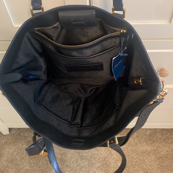 Cole Haan women’s large black leather tote NWT - Picture 10 of 14